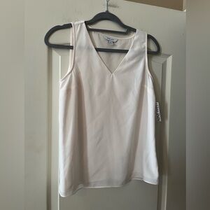 New! Nine West Ivory Sleeveless Top V Neck Lined Women’s size XS